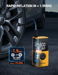 Inflador de Pneu AstroAI L7S Portátil: Compressor de Ar Sem Fio com Display Digital Duplo, 150 PSI e Luz LED - imagem 5