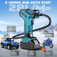 Compressor de Ar Portátil LIVOWALNY Makita 18V: Inflador Sem Fio 150 PSI com Manômetro Digital - imagem 5