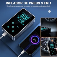 Compressor de Ar Portátil Sem Fio: Inflador Rápido com Bateria Recarregável e Luz LED - imagem 4