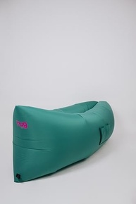 Sofá Inflável Portátil Hug One Verde Petróleo - Nylon Resistente, Até 200kg - imagem 2