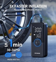 Compressor de Ar Portátil InflaVive: Inflador de Pneu Rápido com Medidor Digital e Luz LED - imagem 3