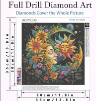 Kit de Pintura com Diamantes 5D Sol e Lua - Arte Terapêutica para Adultos Iniciantes - imagem 5