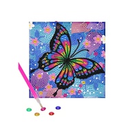 Kit de Arte de Diamante 5D 15x15cm - Borboleta | DIY para Iniciantes com Broca Redonda - imagem 1