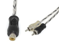 2 Cabos Y RCA Blindados 1 Fêmea para 2 Machos Injetados Preto 4mm - Conexão de Alta Fidelidade - imagem 3