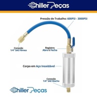 Injetor Profissional para Ar Condicionado Automotivo: Óleo e Contraste R134a, R22, R12 - imagem 3