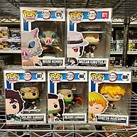 Funko Pop Caçador de Demônios: Tanjiro, Nezuko, Zenitsu e Inosuke - imagem 1