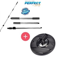 Kit Cabo 1,60m Aço Inox + Base Suporte 16cm para Mop Giratório Perfect Pro e Move - imagem 2