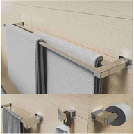 Conjunto de Acessórios de Banheiro em Aço Inox 304 - 4 Peças Premium com Papeleira, Cabide e Porta Toalhas - imagem 2