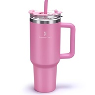 Romantic Crown Copo Térmico com Canudo 1,18L - Aço Inox, Tampa à Prova de Vazamento e Alça Confortável - imagem 2