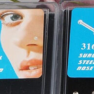 Piercing Nariz Cristal: Kit 10/40/80 Aço Inox - imagem 2