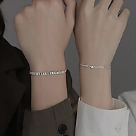 Pulseira de Coração Cristal: Elegância em Aço Inox - imagem 1