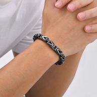 Pulseira Masculina Vnox: Estilo Hip-Hop em Aço Inox - imagem 2