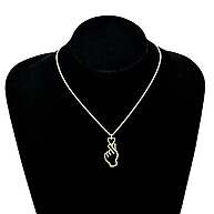 Colar Mão com Coração: Estilo K-pop em Aço Inox - imagem 1