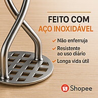 Amasse Sem Esforço: Espremedor de Batatas Inox - imagem 1