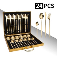 Conjunto de Jantar 24 Peças em Aço Inox com Caixa de Presente - Utensílios Minimalistas e Resistentes - imagem 5