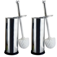 Kit com 2 Escovas Sanitárias Premium em Aço Inox Cromado - Design Moderno e Durável para Banheiro - imagem 2
