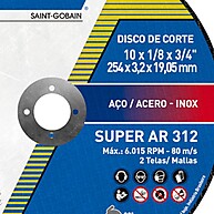 Disco de Corte Norton AR312: 10" para Aços Carbono e Inox - imagem 2