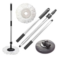 Kit Cabo Inox para Mop Giratório Perfect Pro + Base Suporte + Refil Microfibra - imagem 1
