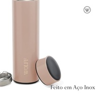Garrafa Térmica com Termômetro LED 500ml Rosé - Aço Inox Wolff - imagem 5