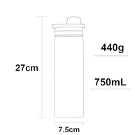 MODUS Garrafa Térmica Inox 750ML - Isolamento a Vácuo, Esportiva e Ecológica (Preto) - imagem 4