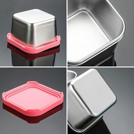 Conjunto de 3 Recipientes de Aço Inoxidável com Tampa de Silicone - 170g | Armazenamento à Prova de Vazamento e Empilhável - imagem 5