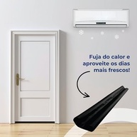 Kit 2 Protetores de Porta 120cm Preto: Adeus Insetos, Poeira e Ruído! - imagem 5