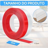 Veda Porta Adesivo Transparente 4,5cm x 5m: Adeus Insetos, Poeira, Água e Ruído! - imagem 3