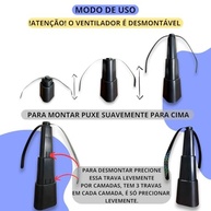 Mini Ventilador Espanta Insetos de Mesa Silencioso com Design Retrátil e Segurança Total - imagem 4