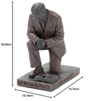 Estatueta Pastor Praying Career Dicksons em Resina Bronze 12,7cm - Inspiração Espiritual para sua Casa - imagem 3
