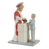 Estátua Religiosa de Jesus com Comunhão do Menino - 18 cm em PTC | Decoração e Inspiração Espiritual - imagem 1
