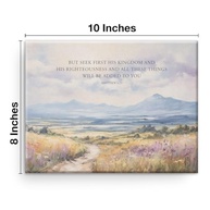Arte de Parede Bíblica Matthew 6:33 - Pintura em Tela 20x25cm com Versículo Inspirador - imagem 3