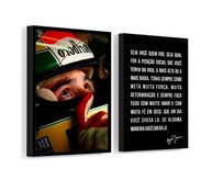 Kit 2 Quadros Ayrton Senna Apontando Pro Céu - Moldura 60x40cm - Arte Canvas Inspiradora - imagem 1