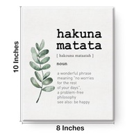 Arte de Parede Hakuna Matata 20x25cm - Pintura Inspiradora em Tela Enquadro para Decoração - imagem 3