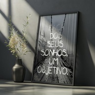 Quadro Decorativo Motivacional - Faça Seus Sonhos Acontecer | Frase Inspiradora para Escritório e Casa - imagem 2