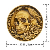 Moeda Inspiradora Memento Mori & Tempus Fugit - Reflexão Pessoal e Arte Filosófica - imagem 4