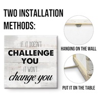Pôster Motivacional 'If It Doesn't Challenge You' – Arte Inspiradora 20x20cm para Casa e Escritório - imagem 4