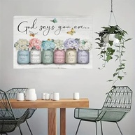 Arte de Parede Inspiradora 'God Says You Are Special' - Tela Rústica 30x45cm para Decoração Moderna - imagem 4