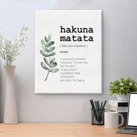 Arte de Parede Hakuna Matata 20x25cm - Pintura Inspiradora em Tela Enquadro para Decoração - imagem 5