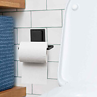 Suporte Papel Higiênico Preto 3M: Kit 2 Fácil Instalação - imagem 2