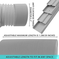 Kit de Ventilação para Ar Condicionado Portátil com Mangueira 13cm - Vedação Total e Instalação Fácil - imagem 4