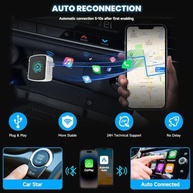 Adaptador CarPlay e Android Auto Sem Fio COCOING 2 em 1: Liberdade e Conexão Instantânea - imagem 4