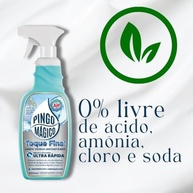 Limpa Vidros Pingo Mágico Toque Final - Brilho Instantâneo e Secagem Ultra Rápida 500ml - imagem 5