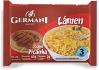 Macarrão Instantâneo Sabor Picanha Germani 63G, Germani Alimentos, Macarrão Lámen Com Tempero Sabor Picanha, Vermelho, Pronto Em 3 Minutos, Receita Caseira Desde 1892 - imagem 1