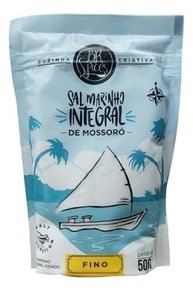Sal Marinho Integral Fino de Mossoró BR Spices, Natural, 500g - imagem 1