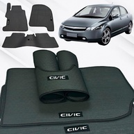 Tapete Borracha Civic 2007-2011 Traseiro Inteiriço - Proteção e Estilo Premium - imagem 1