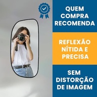 Espelho de Corpo Inteiro 110x53 cm com Moldura Preto – Design Moderno e Versátil para Ambientes - imagem 5