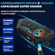 Comunicador Bluetooth 5.3 para Capacete de Moto: Som Imersivo e Conectividade Inteligente - imagem 3