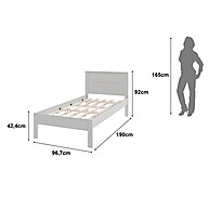 Cama de Solteiro 190x92cm Branca – Conforto e Espaço Inteligente - imagem 2