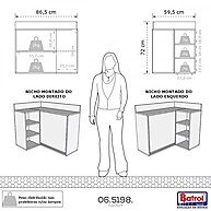 Armário Confort Aéreo 1 Porta Canto – Elegância e Espaço Inteligente - imagem 2