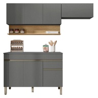 Cozinha Modulada Ambiente Line Gris Freijó: Design Moderno e Espaço Inteligente - imagem 2